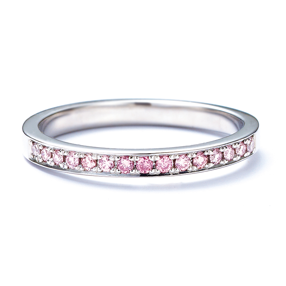 FOREVER AND EVER フォーエバーアンドエバー Pt900 ハーフエタニティリング total0.12ct